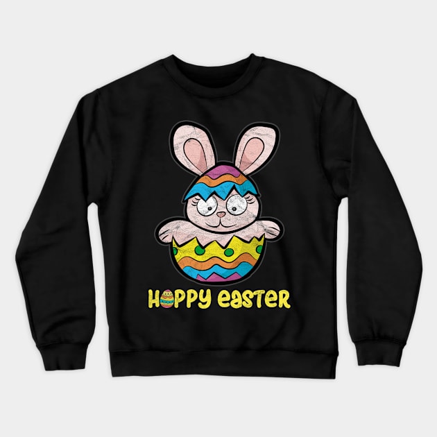 EASTER - Colorful Cute Bunny Happy Easter Crewneck Sweatshirt by AlphaDistributors